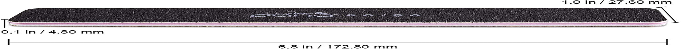 10Pcs - Jumbo Double-Sided Emery Nail File for Manicure, Pedicure, Natural, and Acrylic Nails - Black (Grit 80/80)