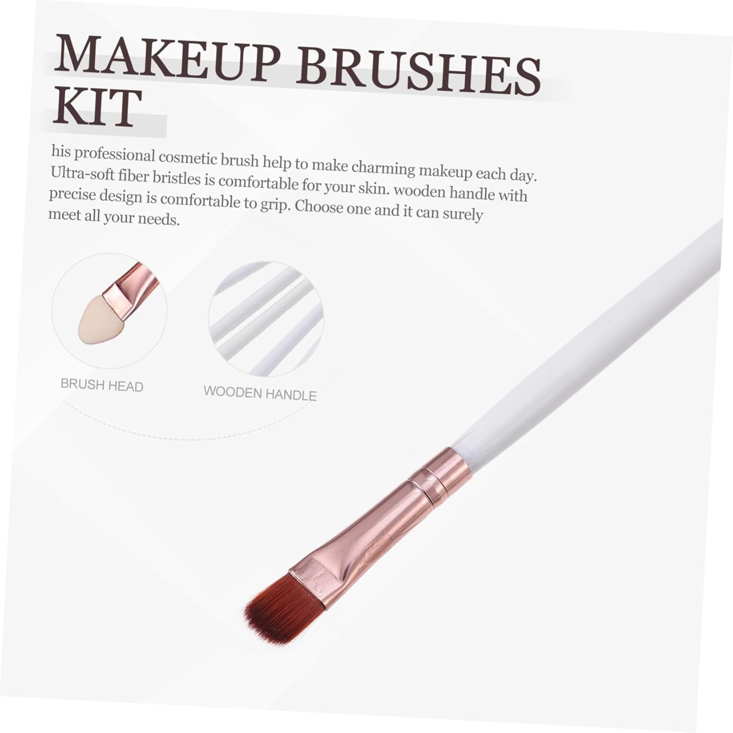 Complete Makeup Brush Set 20Pcs Makeup Brushes for Face Eye Lip Wooden Handle Cosmetics Brush Kit
