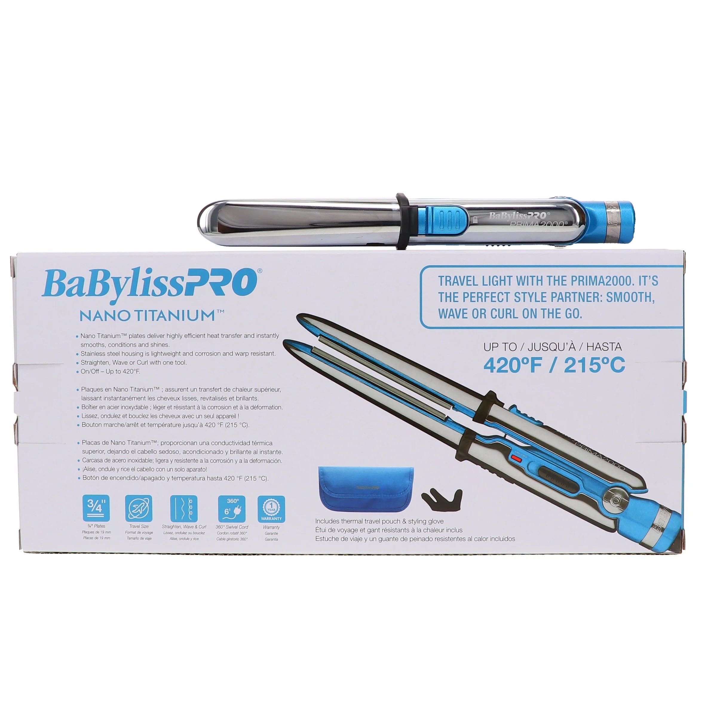 Nano Prima2000 3/4" Stainless Steel Mini Iron