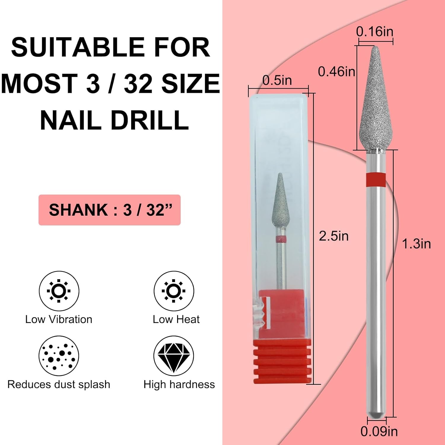 Cuticle Clean Nail Drill Bit 3/32&