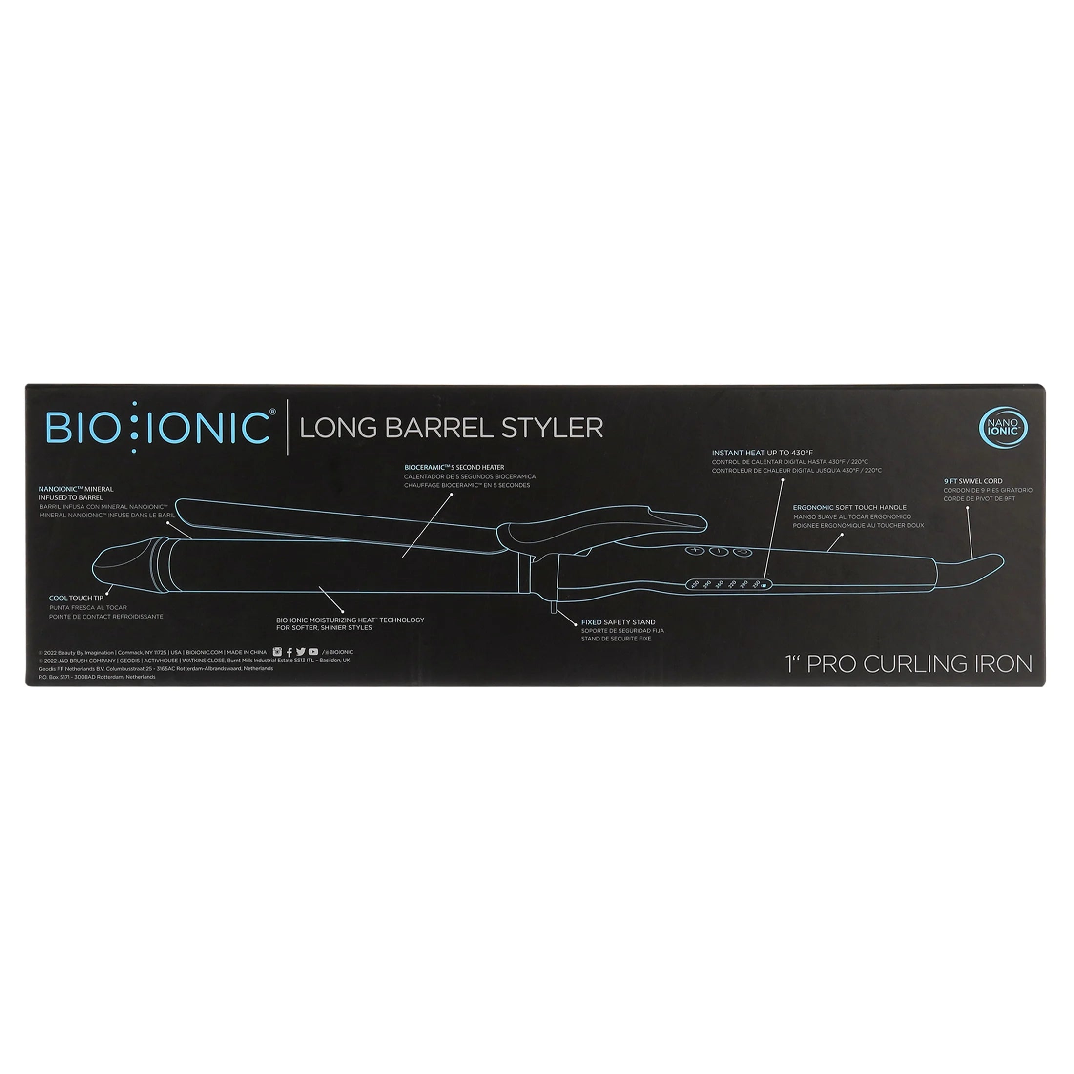 Long Barrel Styler 1" Pro Curling Iron