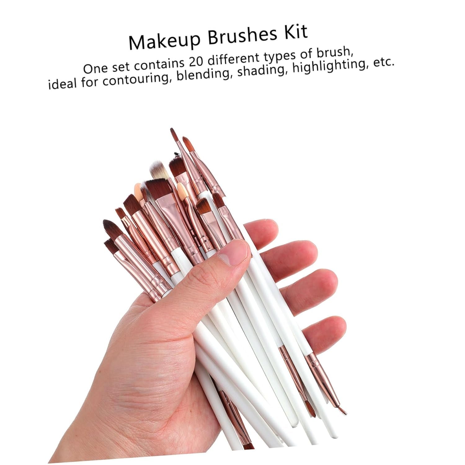 Complete Makeup Brush Set 20Pcs Makeup Brushes for Face Eye Lip Wooden Handle Cosmetics Brush Kit