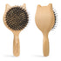 Hair Brush,  Small Travel Hair Brushes for Women, Men or Kids, Wooden Toddler Boar Bristle Hair Brush for Detangling, Defrizz, Distribute Oil (Natural)