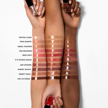 Glow Reviver Lip Oil, Nourishing Tinted Lip Oil for a High-Shine Finish, Infused with Jojoba Oil, Vegan &amp; Cruelty-Free, Red Delicious