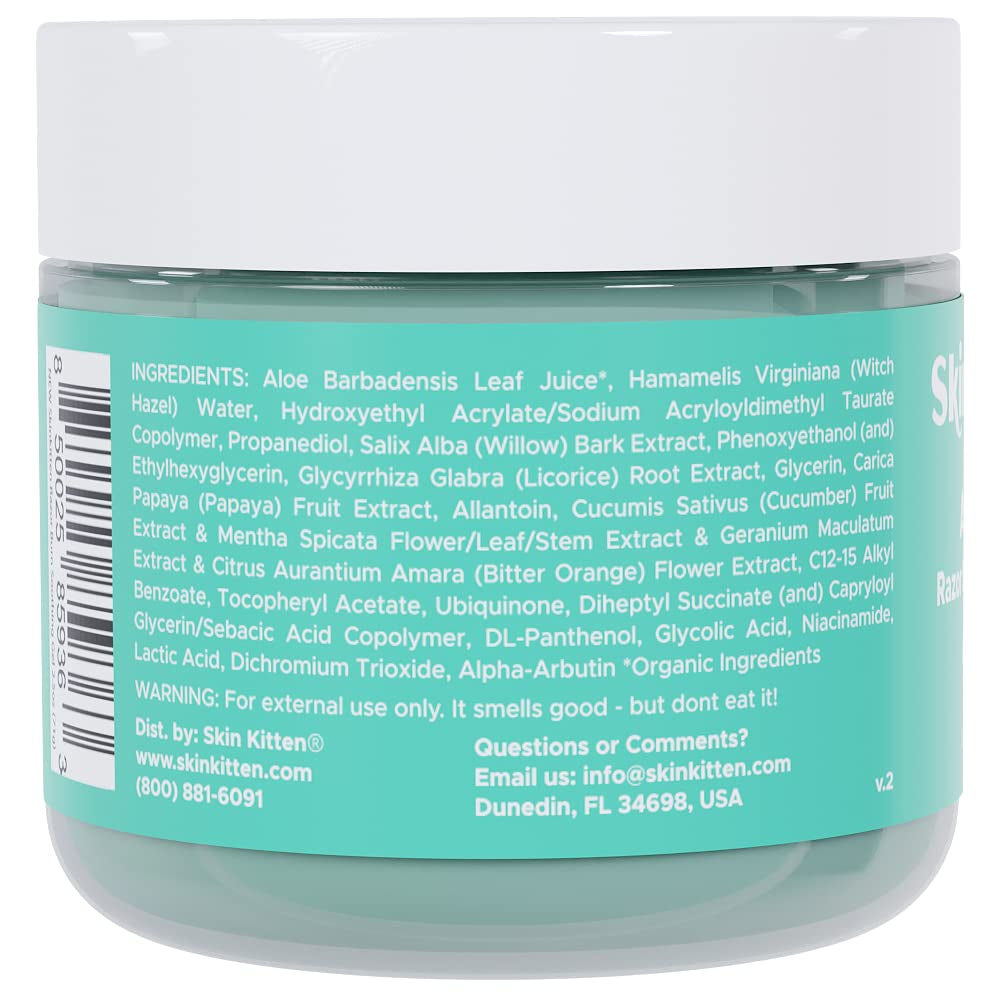 Moisturizing after Shave Ingrown Hair Treatment for Bikini Hair - after Waxing Care with Aloe Vera &amp; Cucumber - Razor Burn Treatment for Women (2.5Oz)