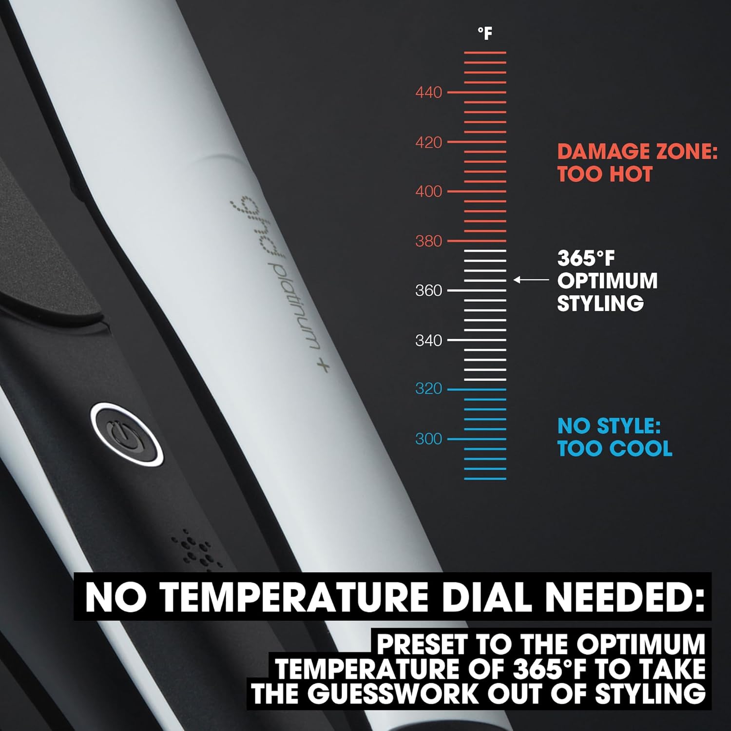 Ghd Platinum+ Styler ― 1&quot; Flat Iron Hair Straightener, Professional Ceramic Hair Styling Tool for Stronger Hair, More Shine, &amp; More Color Protection