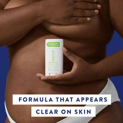 Whole Body Deodorant Stick, Cucumber &amp; Mint, Aluminum Free, for Women and Men, 2.3 Oz