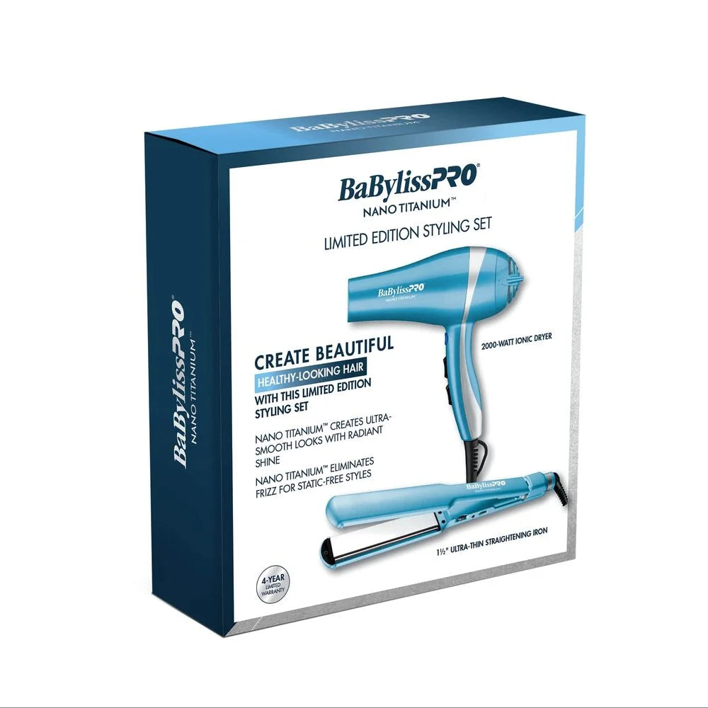 Nano Titanium Dryer &amp; Straightener Holiday Prepack