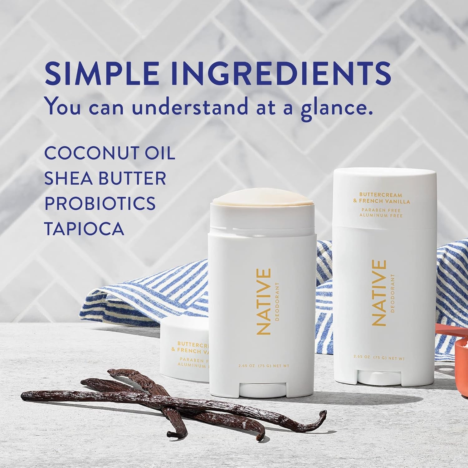 Deodorant Contains Naturally Derived Ingredients, 72 Hour Odor Control | Seasonal Scents for Women and Men, Aluminum Free with Baking Soda, Coconut Oil &amp; Shea Butter | Buttercream &amp; Vanilla
